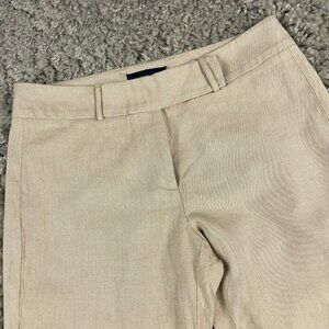 Piazza Sempione Dress Pants Women's Size 28x25 Beige Mid-Rise Cropped Wool Blend